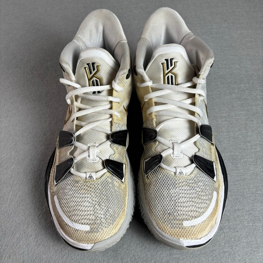 Nike Kyrie 7 Rings Men's Basketball Shoes Size 11.5 White/Black/Gold CQ9326-101